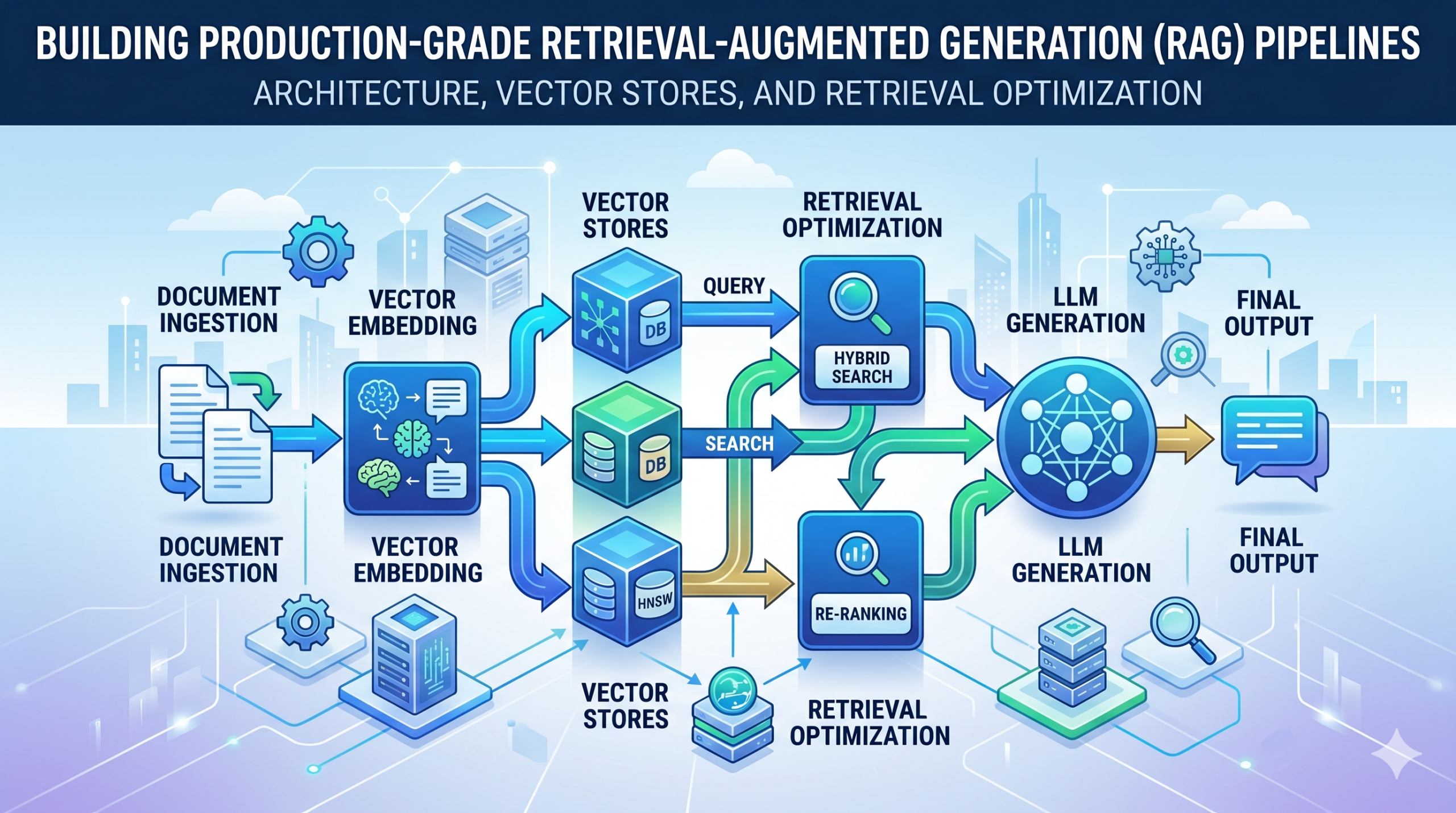 Clarion.ai Building Production-Grade RAG Pipelines Architecture: Vector Stores and Retrieval Optimization